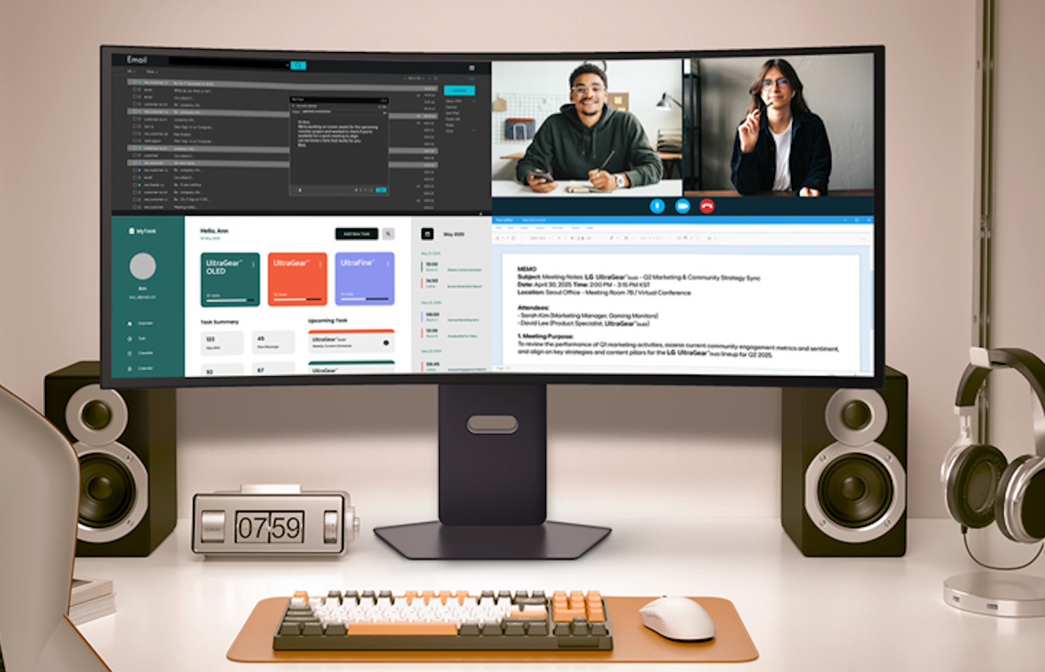 LG Ultragear desktop setup
