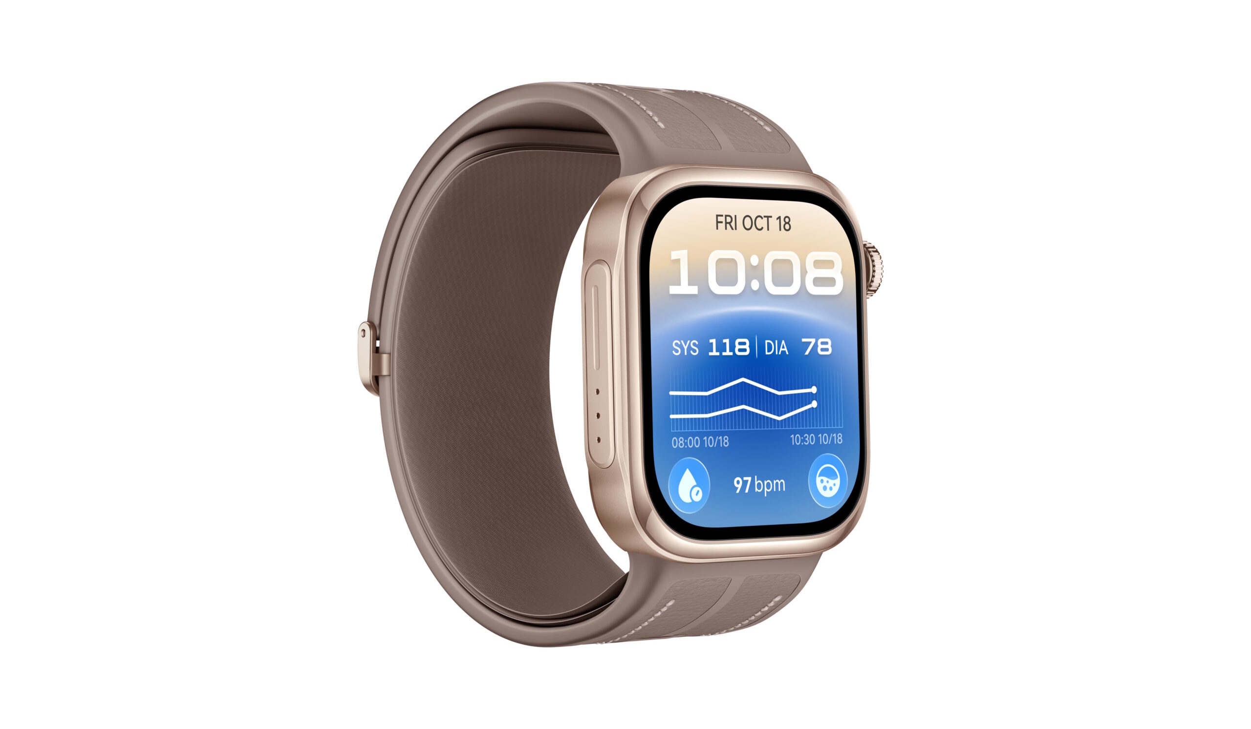 HUAWEI WATCH D3 Mocha Gold Right 30º